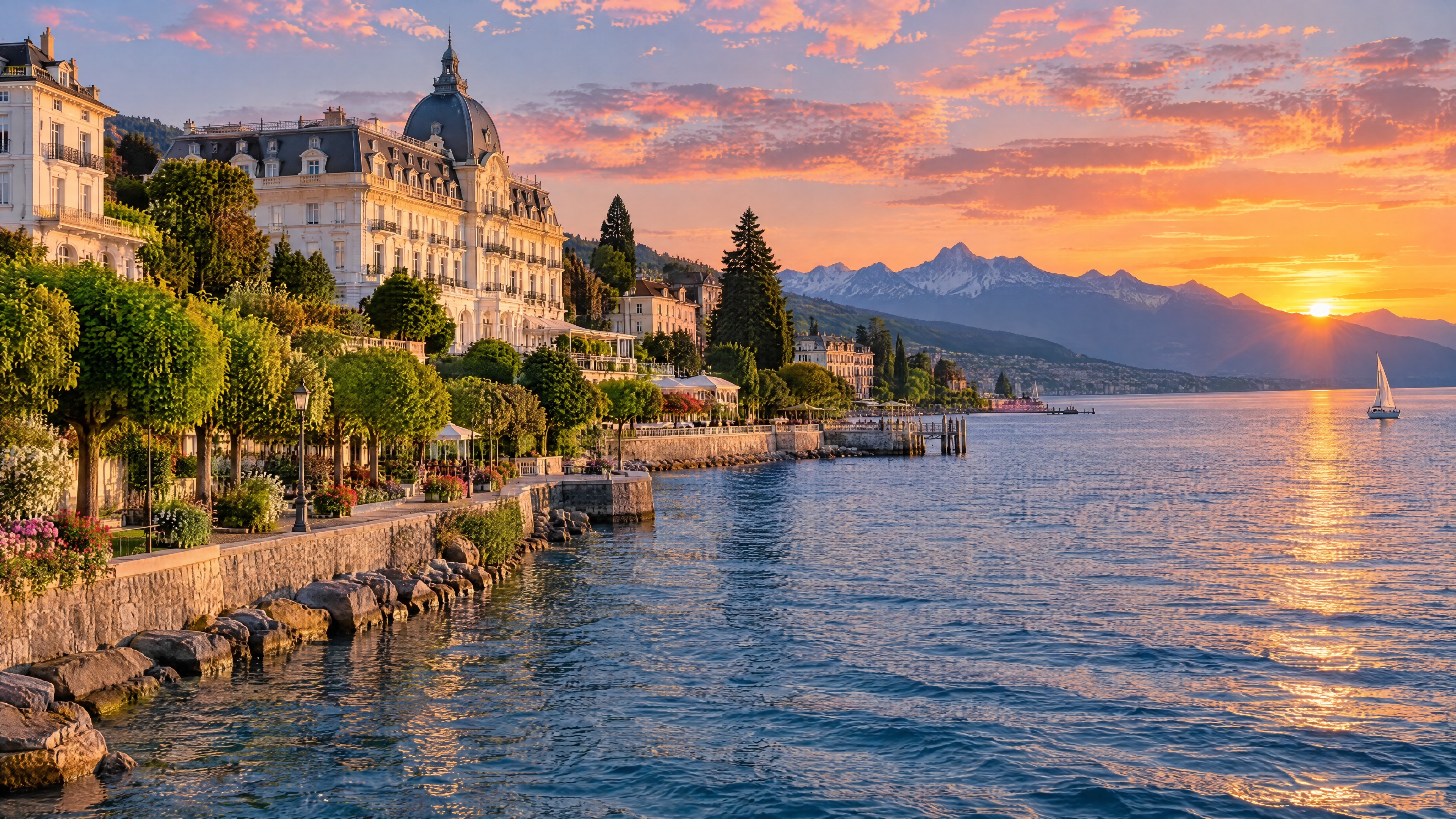 Zurich → Évian-les-Bains · Lake Geneva