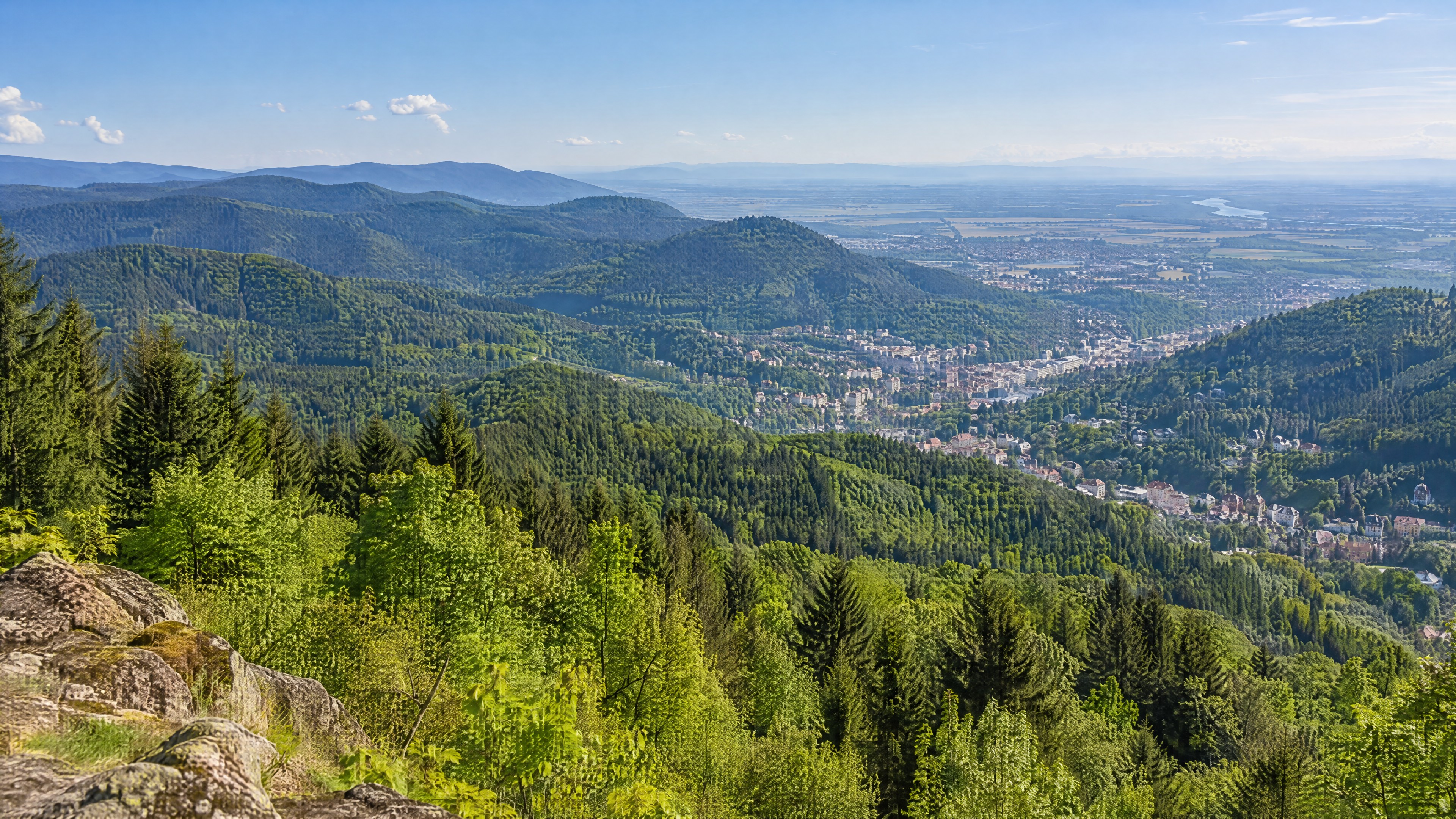 Horizontes de la Selva Negra en las alturas de Baden-Baden