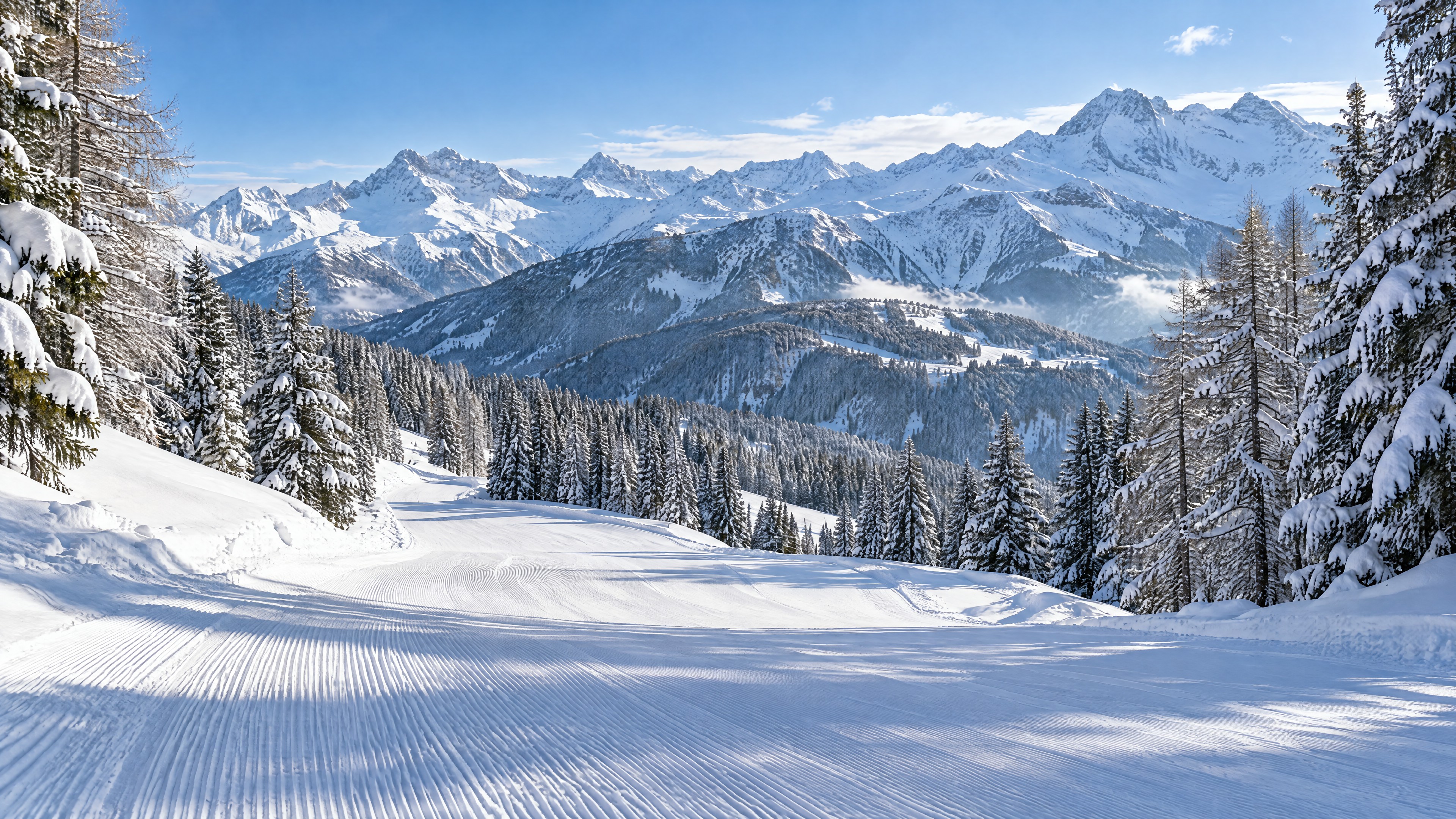 Makellose Pisten und friedliche Alpenwälder