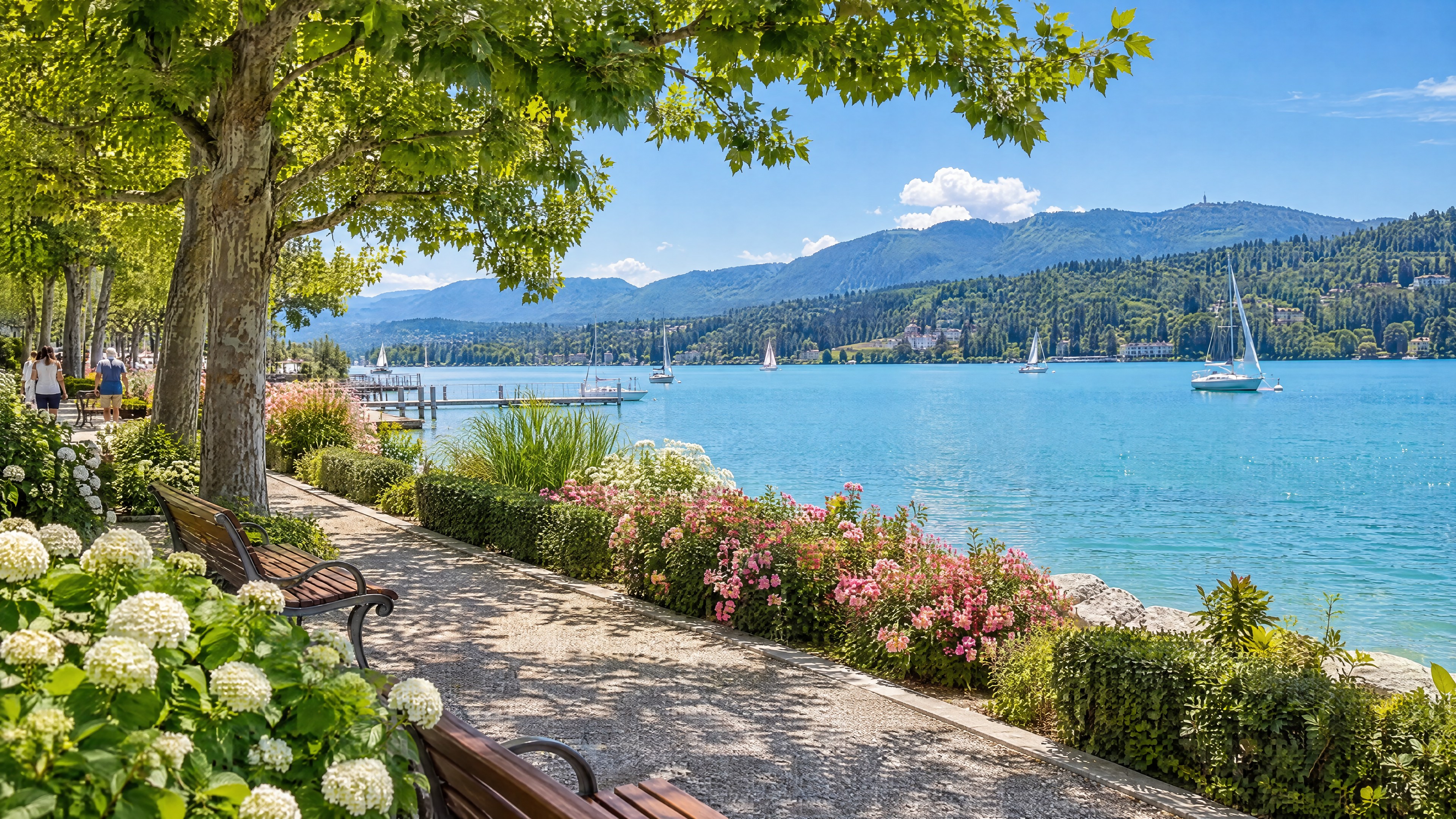 Ein gemütlicher Spaziergang entlang der Uferpromenade von Velden