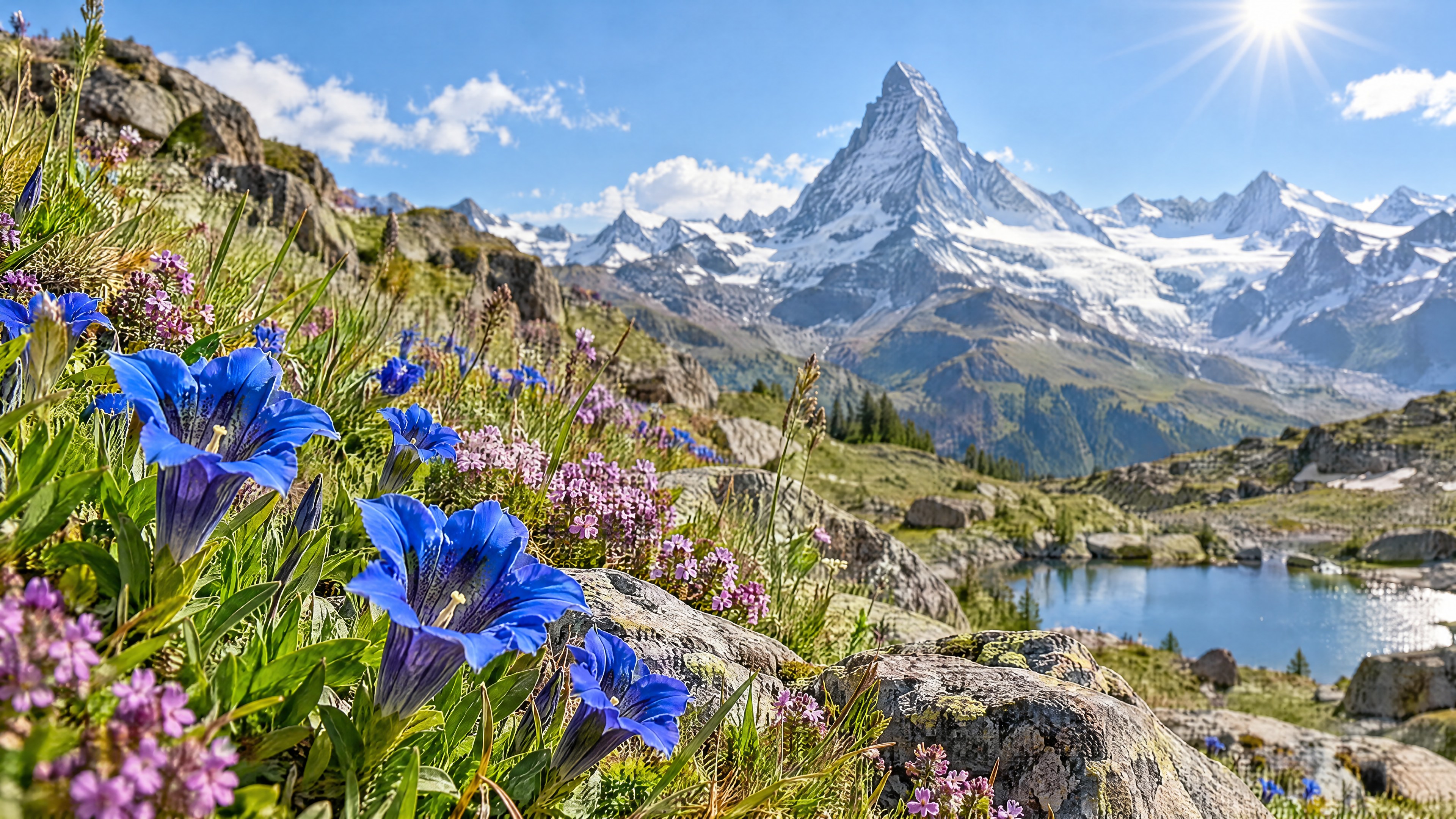 Flora alpina cerca de la cresta del Gornergrat