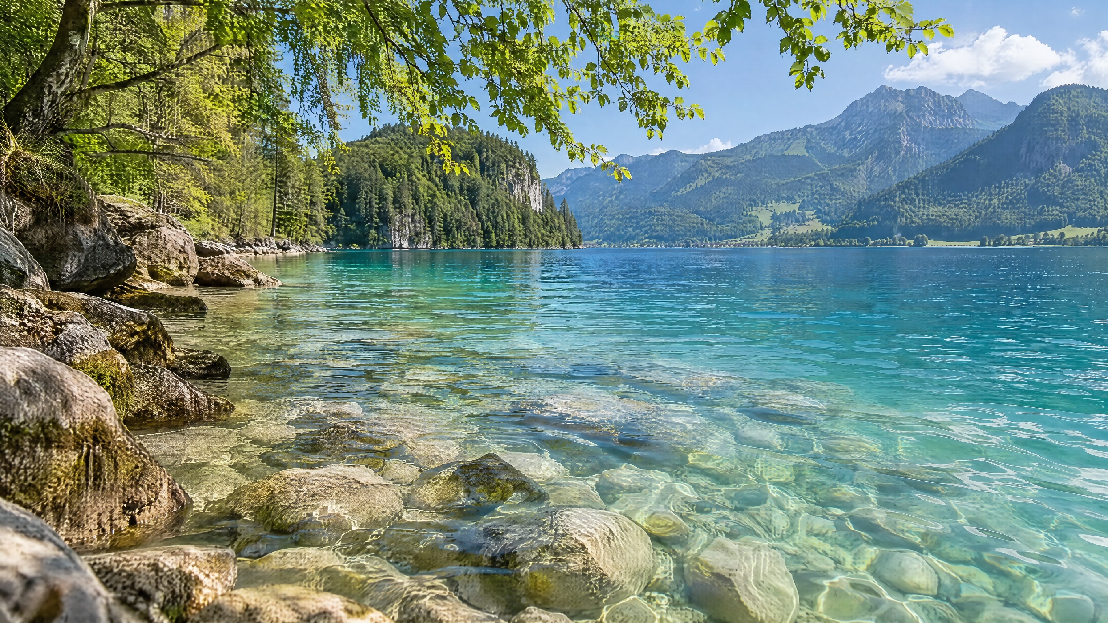 Kristallklares Flachwasser unterhalb des Falkensteins