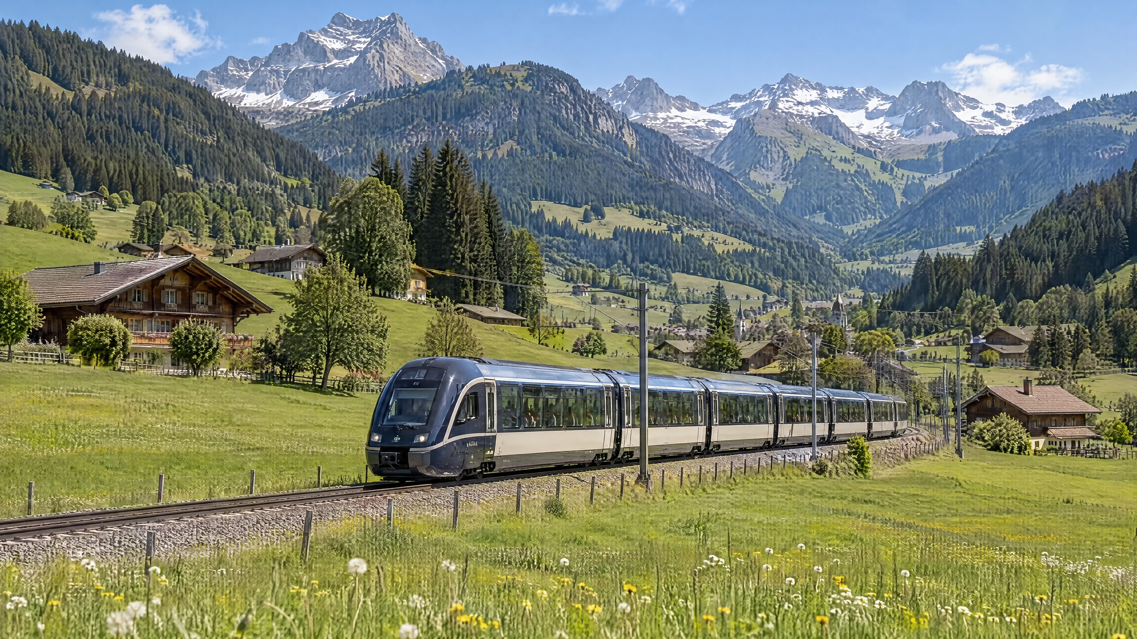 Le GoldenPass Express à travers le Simmental