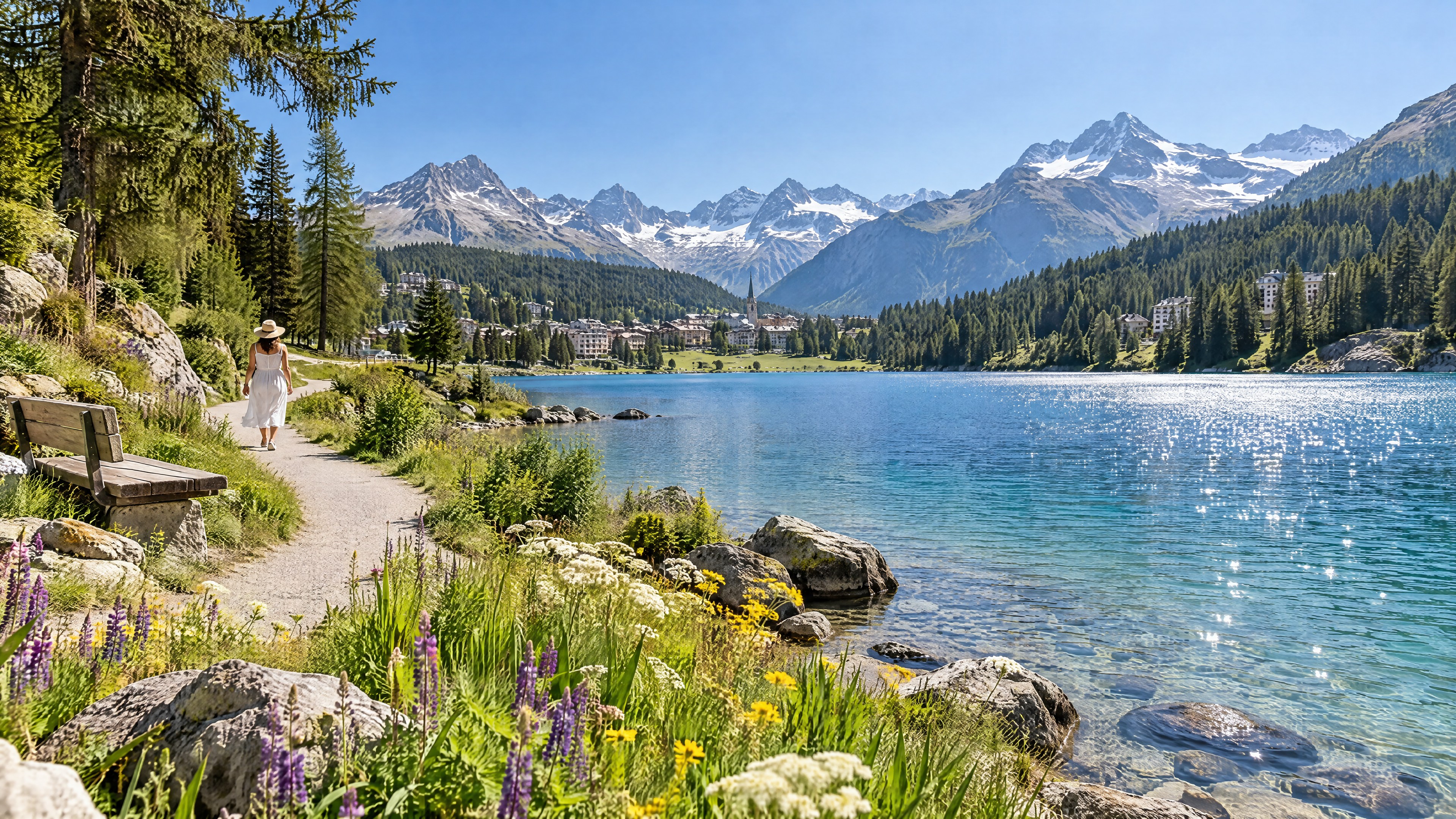 Seepromenade in der Nachmittagssonne