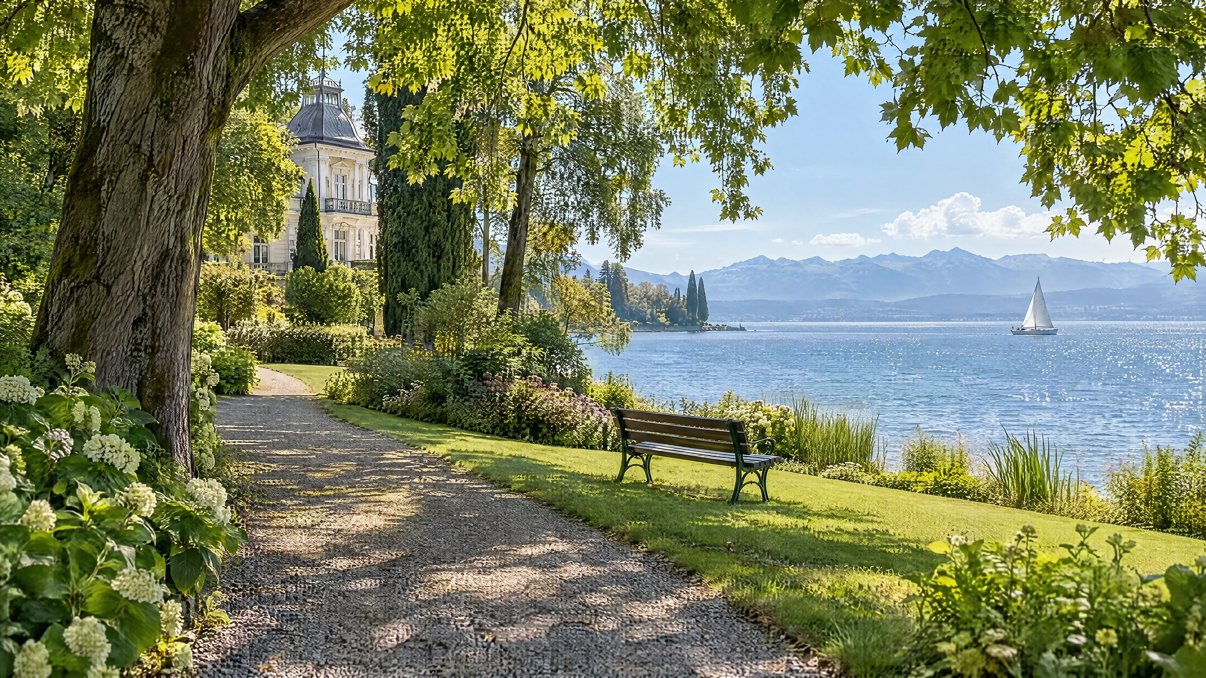 Stille Eleganz am See im Lindenhofpark in Lindau