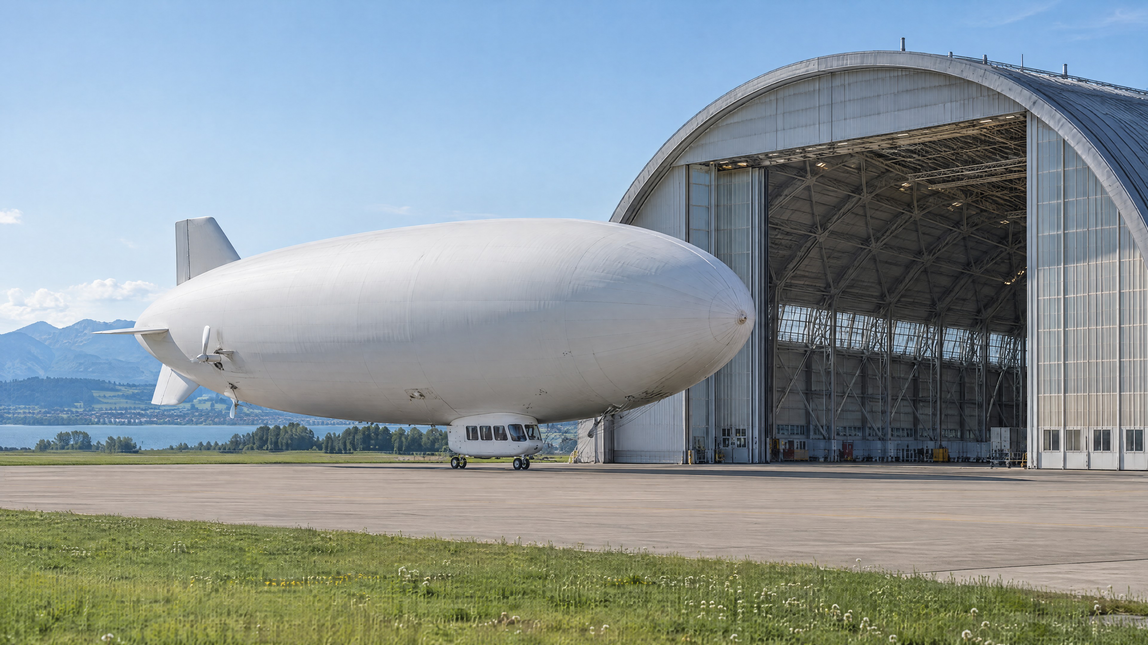 En el hangar de zepelines