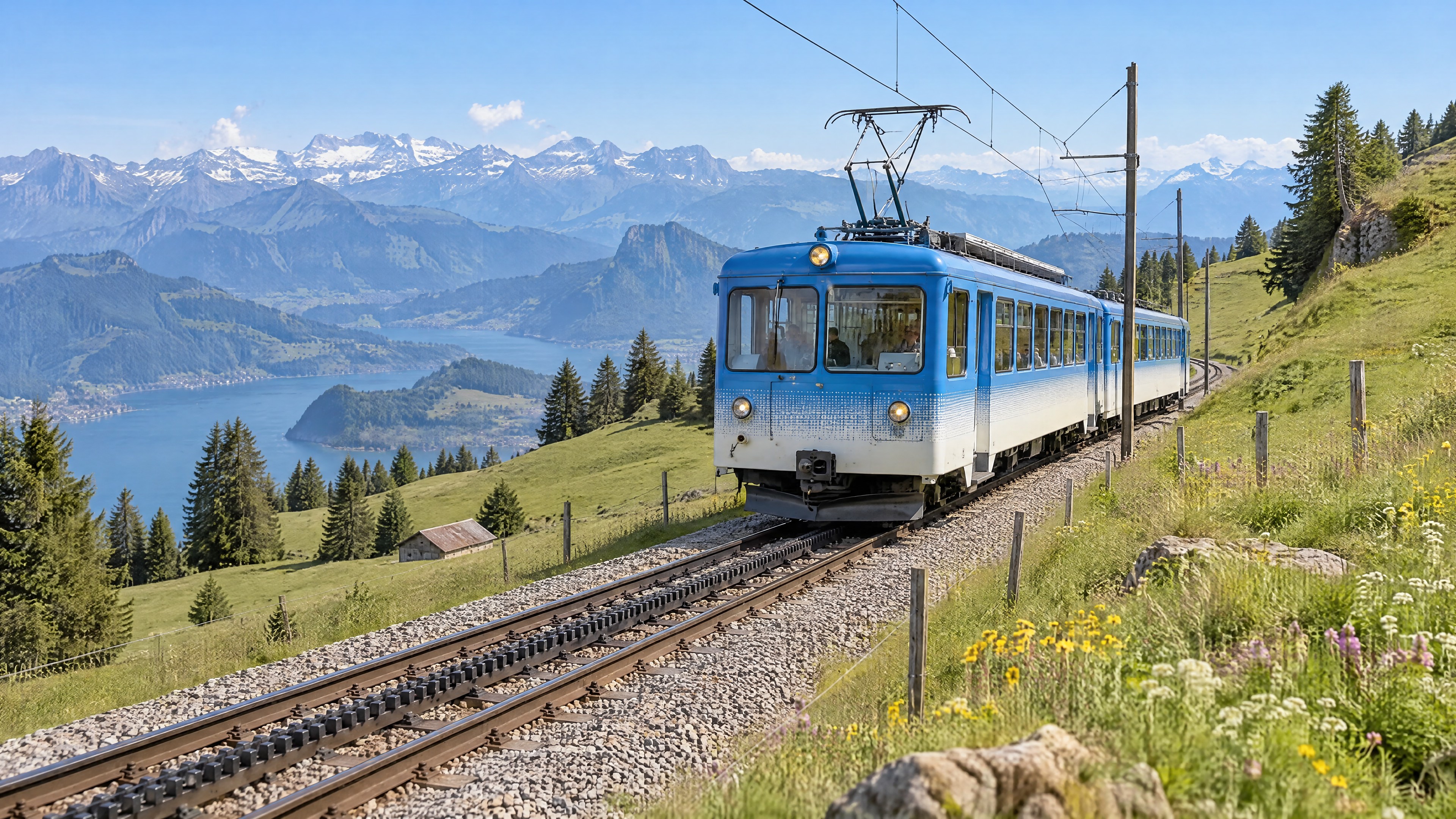 Mit der Zahnradbahn auf die Rigi