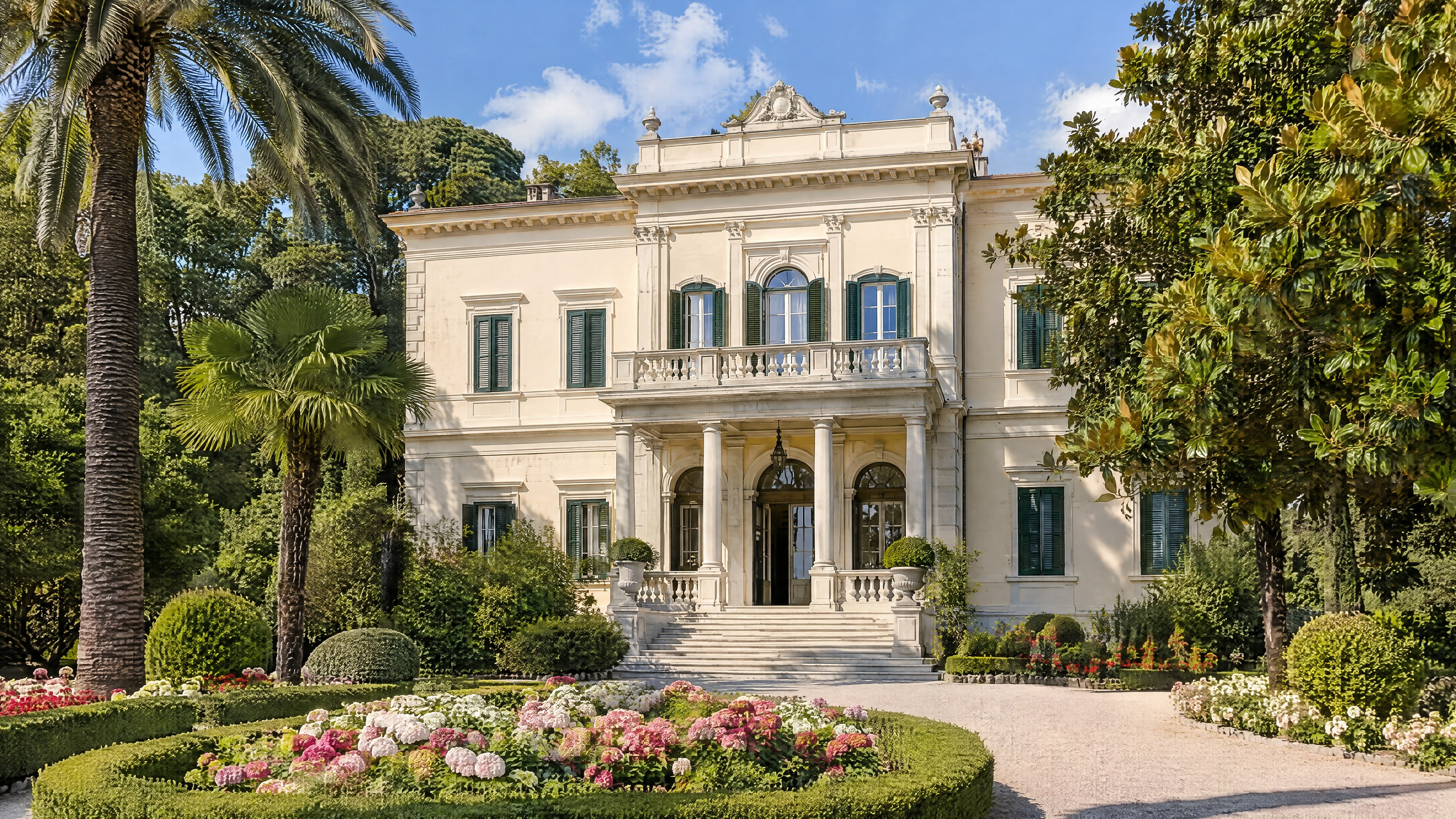 Die Eleganz historischer Villen in Opatija (Illustration)