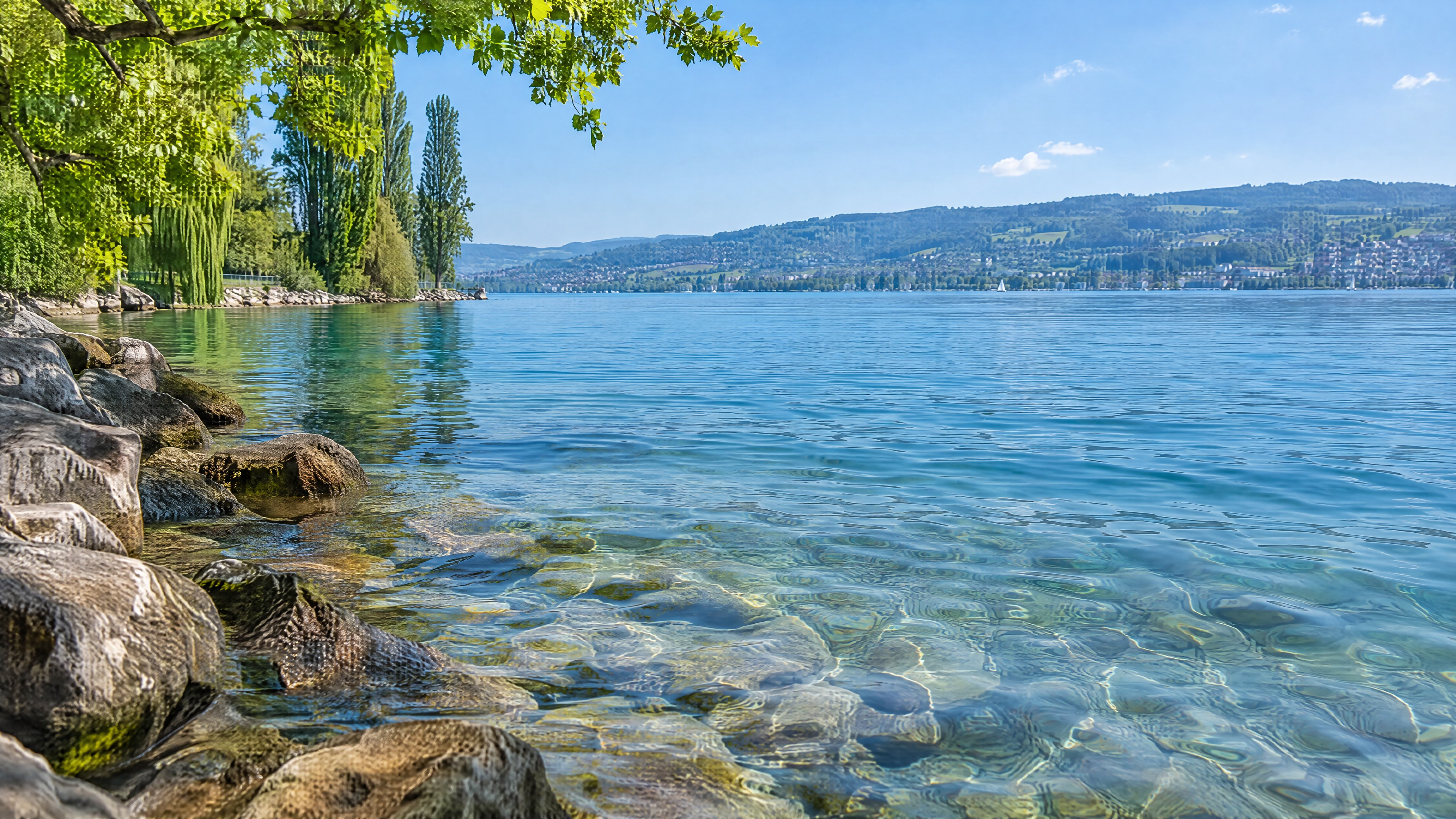 Der Zürichsee, nur einen Spaziergang entfernt