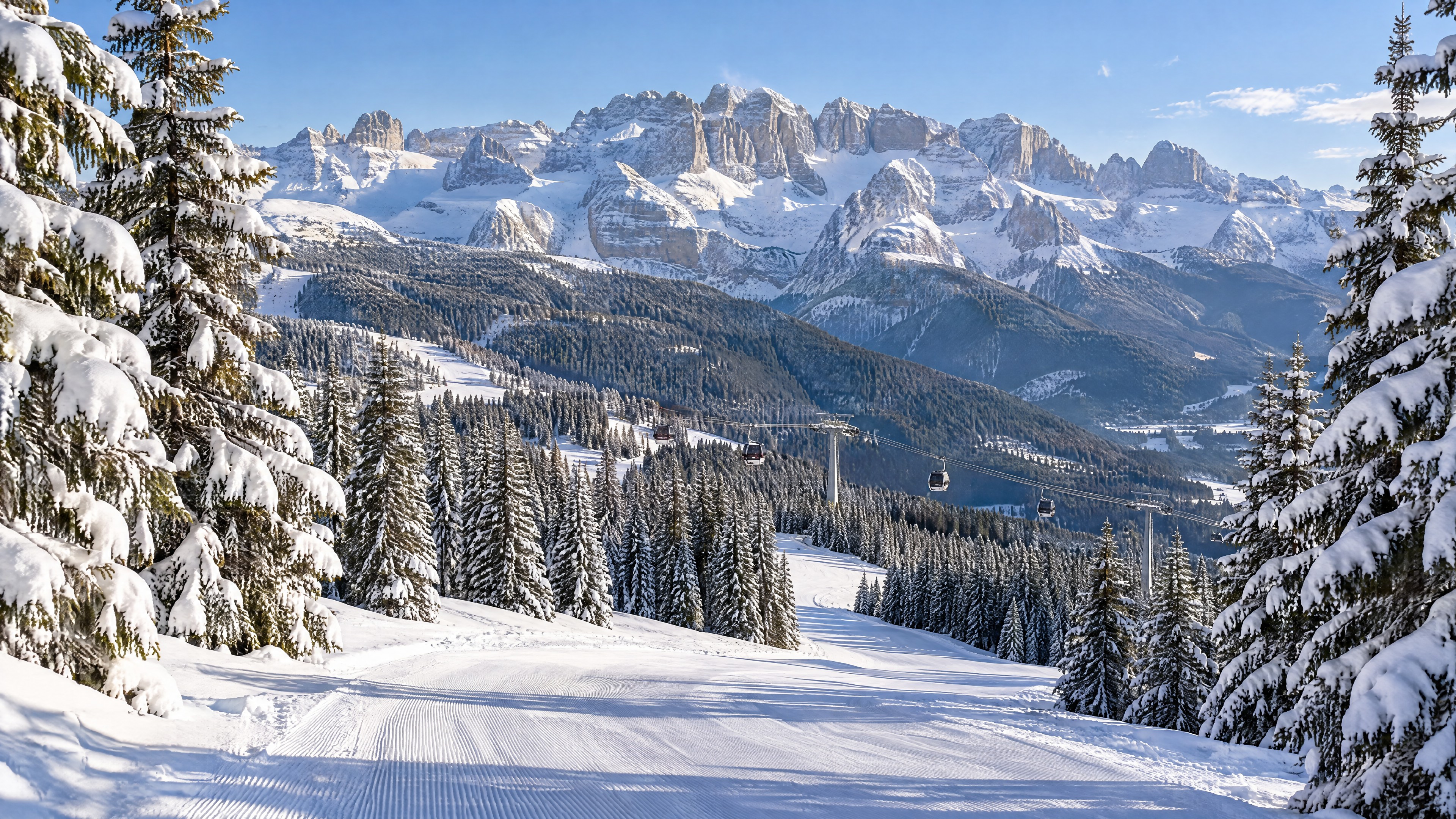 Waldpisten und weite Ausblicke auf die Dolomiten