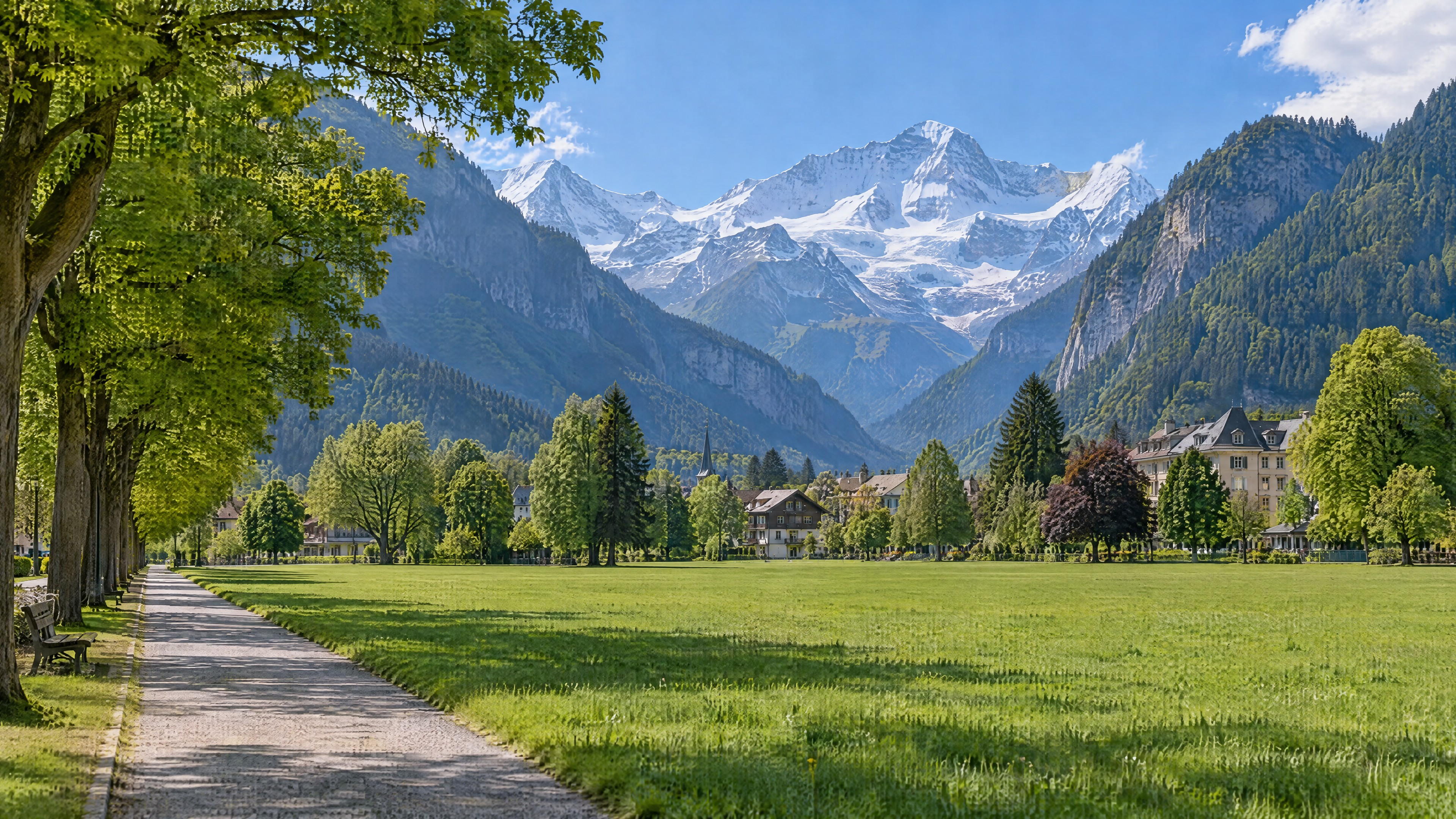 Interlaken unterhalb der Jungfrau
