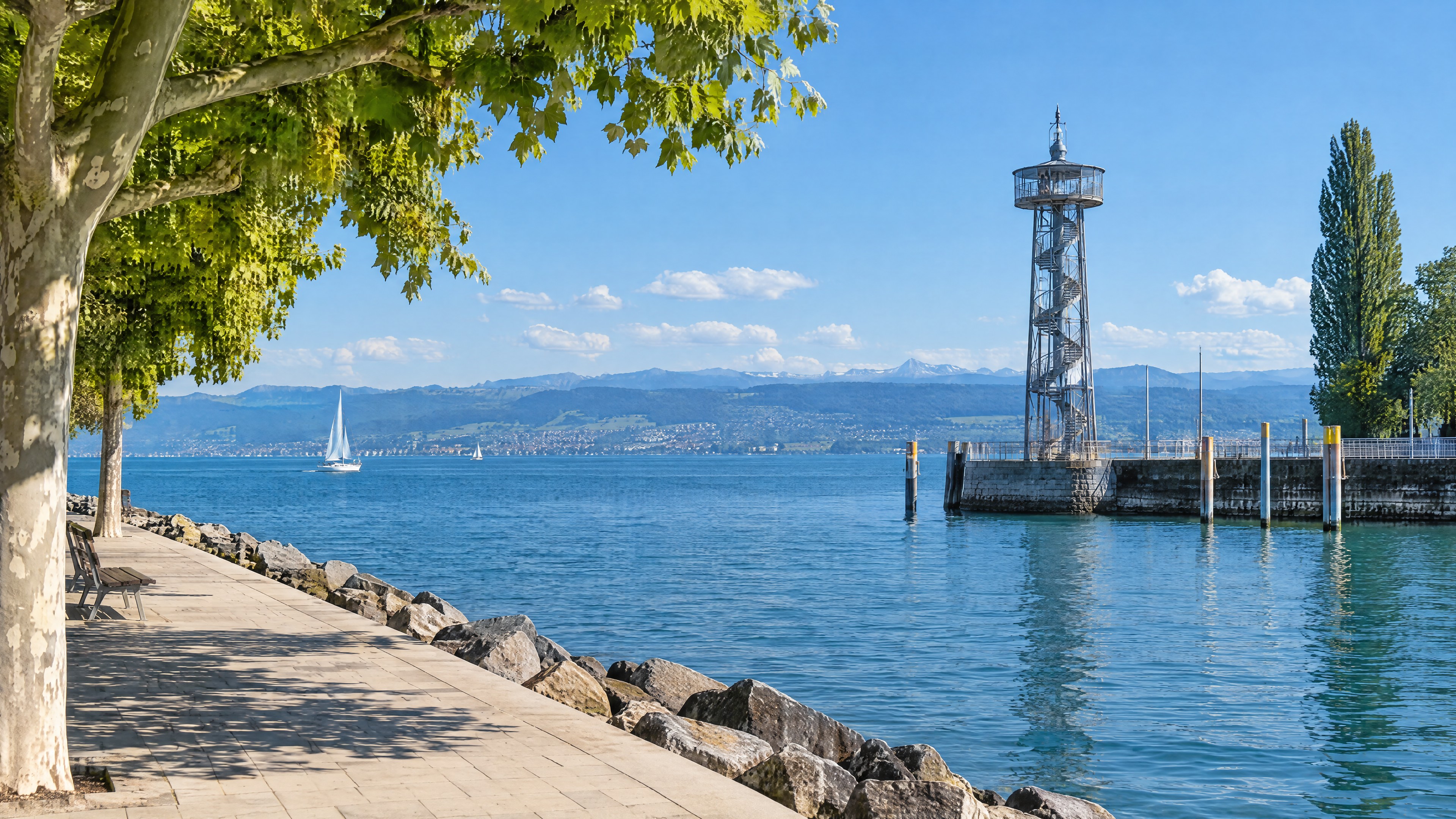 El lago de Constanza desde Friedrichshafen