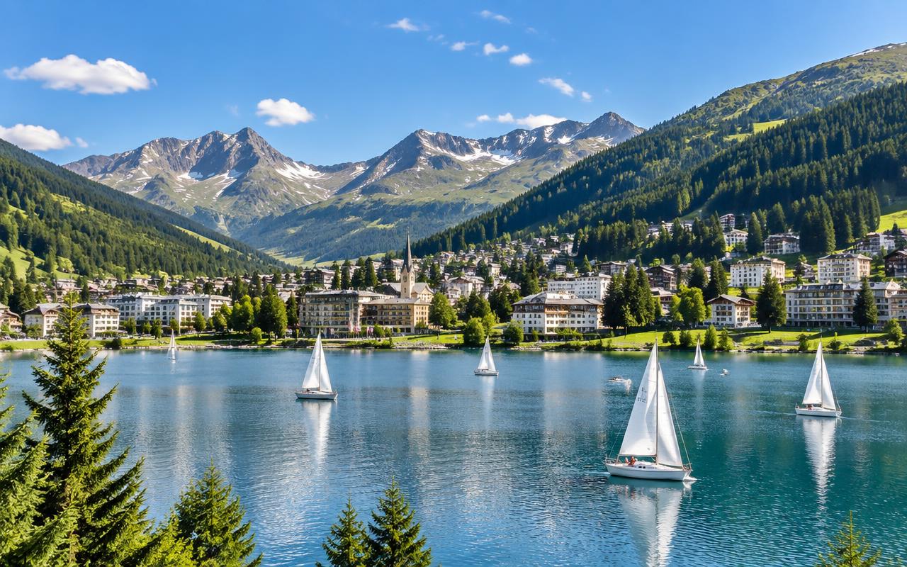 Lake Davos in summer