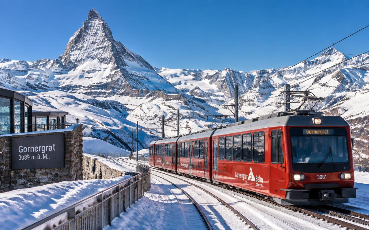 Gornergrat railway & Matterhorn