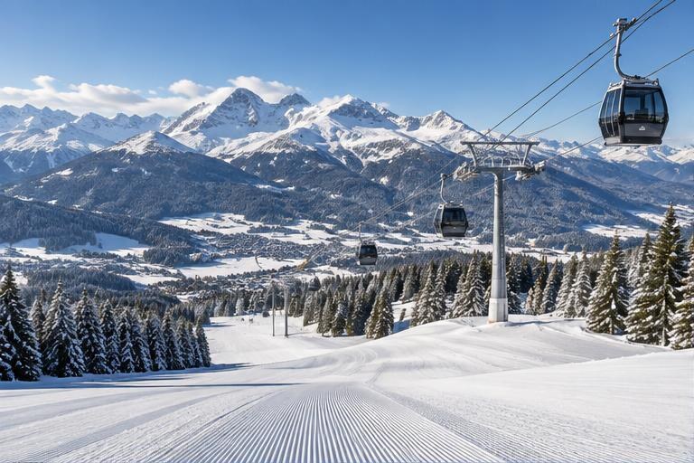 Arosa Lenzerheide ski slopes and gondolas