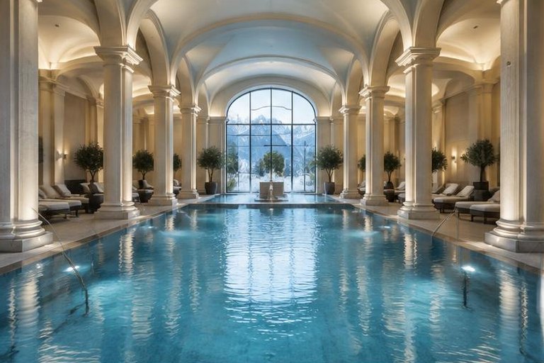 Grand thermal pool hall