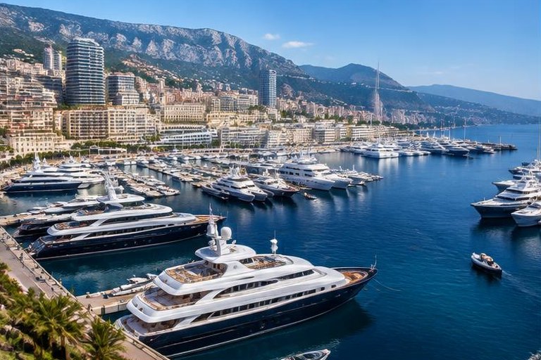 Superyachts in Port Hercule